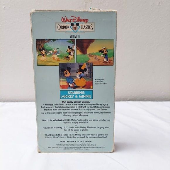 Walt Disney Cartoon Classics Volume 6 Starring Mickey & Minnie VHS 1991 - Picture 3 of 6